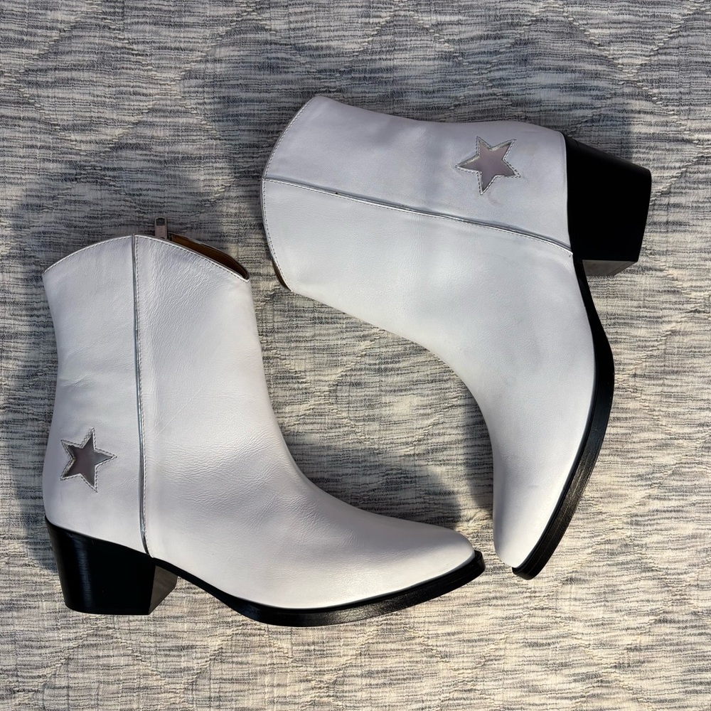 Thursday Boot Company Country Star White Western Leather Boots Size 8 - - Picture 9 of 11